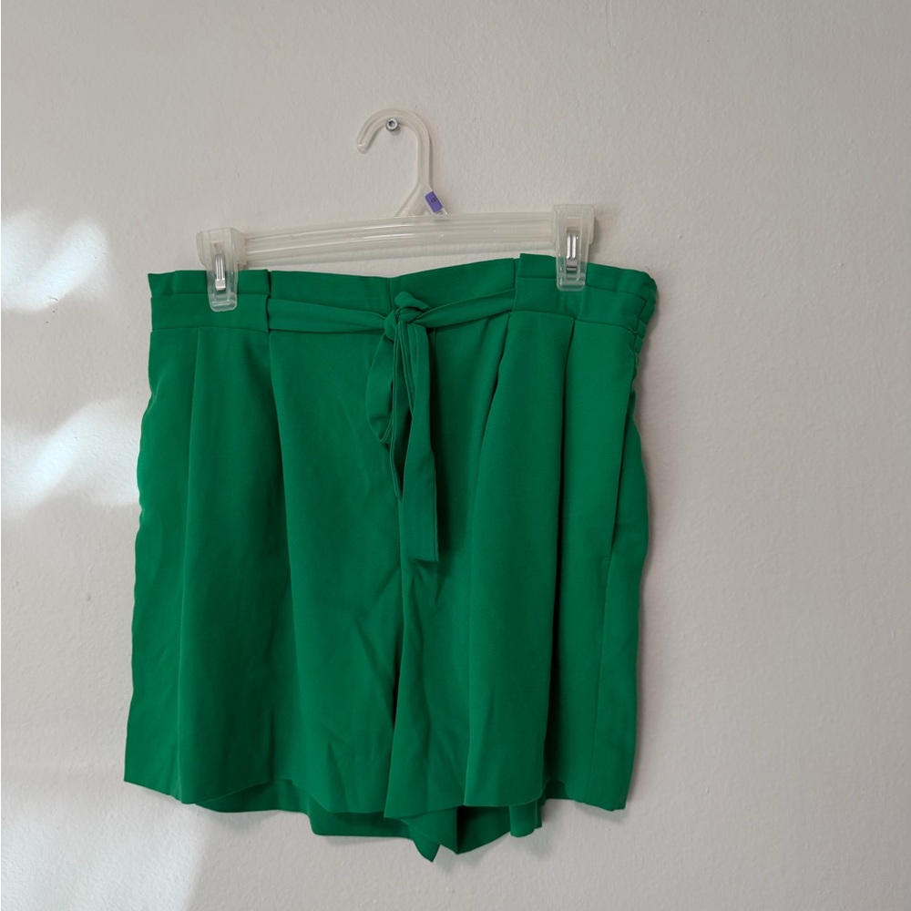 Worthington High Waist Green Women's Shorts